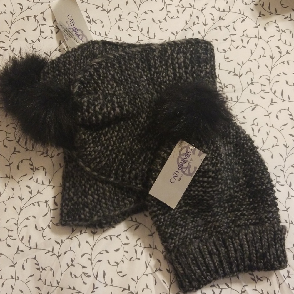Catherine's hat and scarf